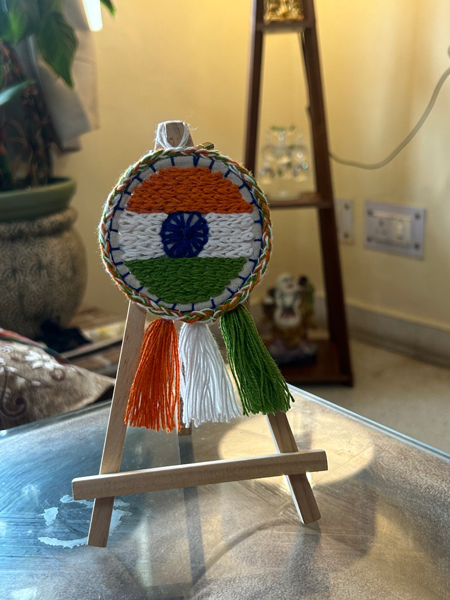 Indian Flag Hoop Charm