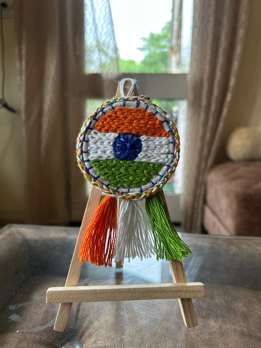 Indian Flag Hoop Charm
