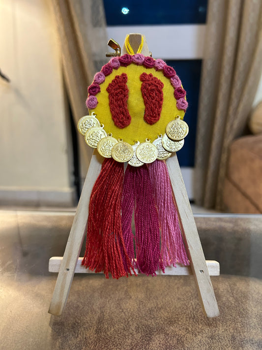 Lakshmi Footprint Hoop Charm