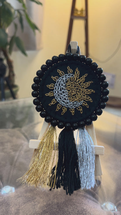Sun Moon Duality Hoop Charm